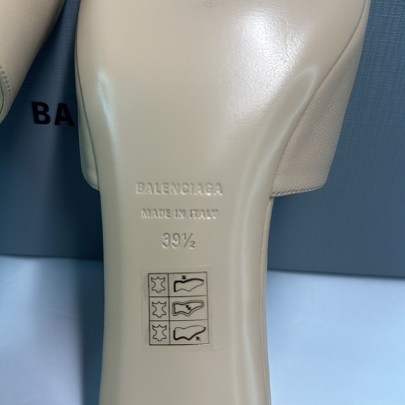 New Authentic Balenciaga Beige Groupie Leather Heels - Picture 7 of 10